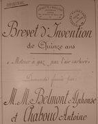 Brevet Belmont Chaboud carburation motoriste