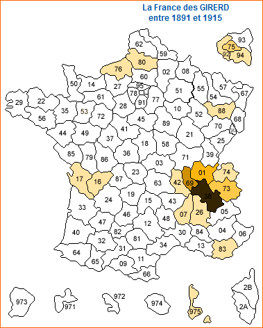 naissances Girerd de 1891 à 1915